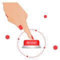 Restart button vector illustration concept. Royalty Free Stock Photo
