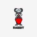 Rabbit images in the form of beautiful illustrations and logos