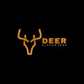 Cool line art deer logo design