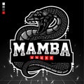 The black mamba mascot. esport logo design Royalty Free Stock Photo