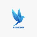 Pigeon concept design logo bird colorful