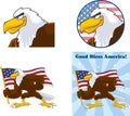 Eagle Bird Cartoon Character. Vector Collection Set Royalty Free Stock Photo