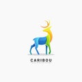 Logo design deer with concept colorful gradient