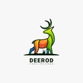 Design logo deer with colorful and mascot