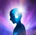 Free thinking, nourish your mind, positive thoughts and good intentions, brain power concept Royalty Free Stock Photo