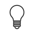 Light bulb flat vector icon isolated on white background Royalty Free Stock Photo