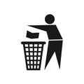 Recycling sign icon vector illustration. Trash icon. Rubbish icon.