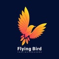 Fire color logo applied to a bird image