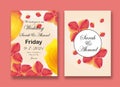 Floral wedding Invitation double sided