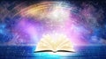 Magic book, Book of life, Akashic records, love spell, fairytale, wish come true Royalty Free Stock Photo