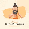Happy guru purnima of banner design