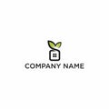 Home leaf logo designs Royalty Free Stock Photo