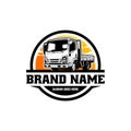 truck - delivery truck - semi truck illustration logo vector