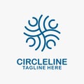 Abstract circular line logo design