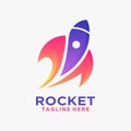 Creative rocket logo design