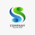 Letter S gradient logo design Royalty Free Stock Photo