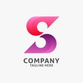 Letter S slice logo design Royalty Free Stock Photo