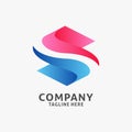 Letter S gradient logo design Royalty Free Stock Photo