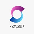 Letter S gradient logo design Royalty Free Stock Photo