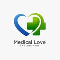 Medical love logo design