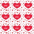 Pattern for Valentine`s Day simple heart seamless design Royalty Free Stock Photo