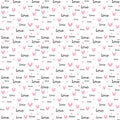 Pattern for Valentine`s Day simple heart seamless design