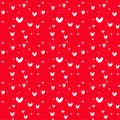 Pattern for Valentine`s Day simple heart seamless design Royalty Free Stock Photo