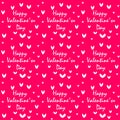 Pattern for Valentine`s Day simple heart seamless design Royalty Free Stock Photo