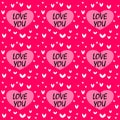 Pattern for Valentine`s Day simple heart seamless design Royalty Free Stock Photo