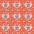 Pattern for Valentine`s Day simple heart seamless design Royalty Free Stock Photo