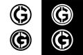 Bitcoin letters with circle in black and white for design concept. Very suitable in various business purposes, also for icon.