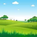 golf vacation, golf course, landscape Royalty Free Stock Photo