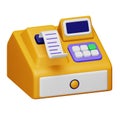 Billing machine 3d rendering isometric icon. Royalty Free Stock Photo