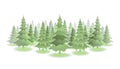 Fir forest in the snow illustration. Ver.5 Royalty Free Stock Photo