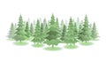 Fir forest in the snow illustration. Ver.6 Royalty Free Stock Photo