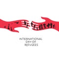 vector World Refugee Day is celebrated every year on 20 june Royalty Free Stock Photo