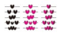 Pink heart symbol icon set, love symbol. line vector for valentine\'s day, wedding card, birthday Royalty Free Stock Photo