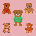 Teddy Bear toys and accessories Vector Art, Icons, and Graphics