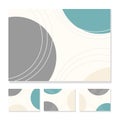 Soft colored semi circle abstract background. Template for design