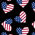 happy 4th of july independence day america love symbol freedom seamless pattern Royalty Free Stock Photo