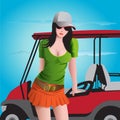 sexy female golfer Royalty Free Stock Photo
