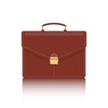 Briefcase with lock icon isolated on white background Royalty Free Stock Photo