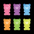 Colorful gummy bears for kids