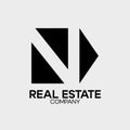 Logo letter N real estate and commercial use Royalty Free Stock Photo