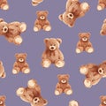 Seamless Teddy Bears Pattern 169 Royalty Free Stock Photo