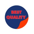 Best Quality Label - Iconic Label of Best Quality marketing Royalty Free Stock Photo