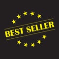Best Seller Label - Best Seller round Stars shaped label Royalty Free Stock Photo