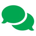 Colorful chat iconic symbol illustration Royalty Free Stock Photo