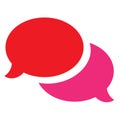Colorful chat iconic symbol illustration Royalty Free Stock Photo
