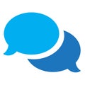 Colorful chat iconic symbol illustration Royalty Free Stock Photo